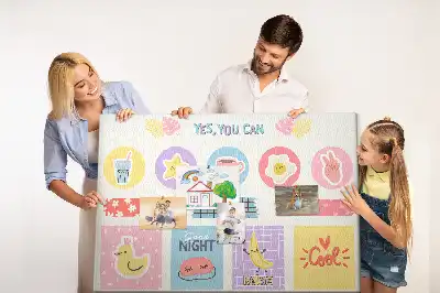 Panou de plută pentru planificator școlar