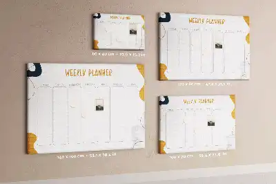 Panou din plută pentru planificare săptămânală pe perete