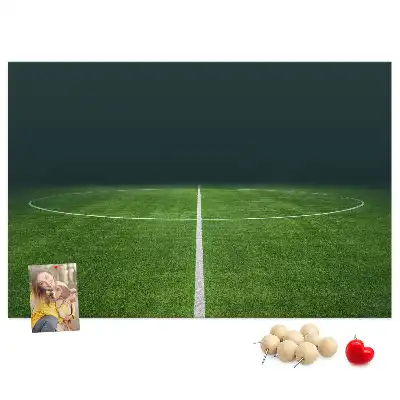Tablă de plută în formă de teren de fotbal