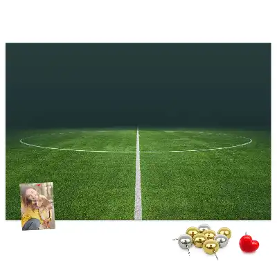 Tablă de plută în formă de teren de fotbal