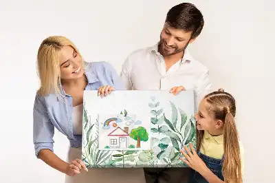 Tablă de plută cu imprimeu frunze acuarelă