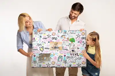 Panou din plută cu model mâzgălituri