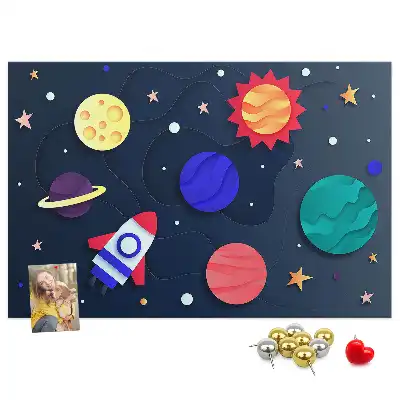 Panou din plută pentru copii model Cosmos