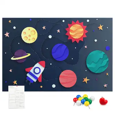 Panou din plută pentru copii model Cosmos