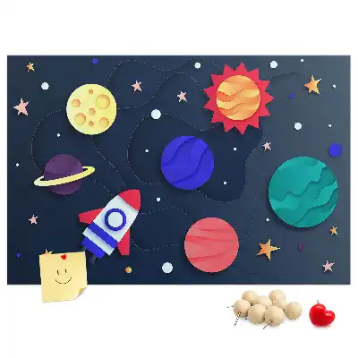 Panou din plută pentru copii model Cosmos