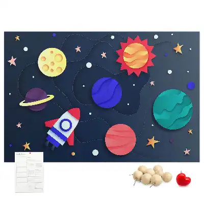 Panou din plută pentru copii model Cosmos