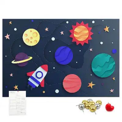 Panou din plută pentru copii model Cosmos