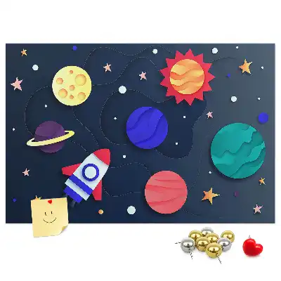 Panou din plută pentru copii model Cosmos