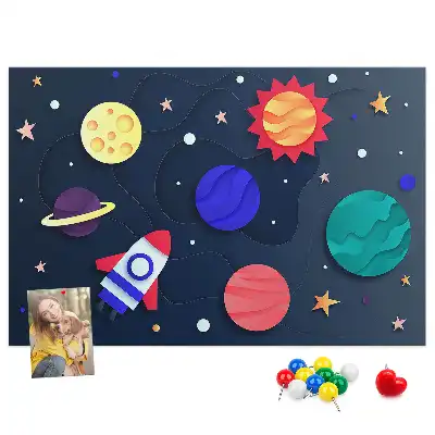 Panou din plută pentru copii model Cosmos