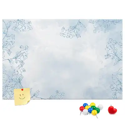 Panou din plută cu imprimeu schiță plante