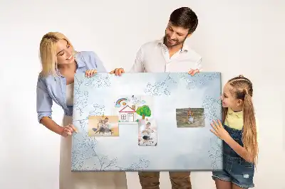 Panou din plută cu imprimeu schiță plante