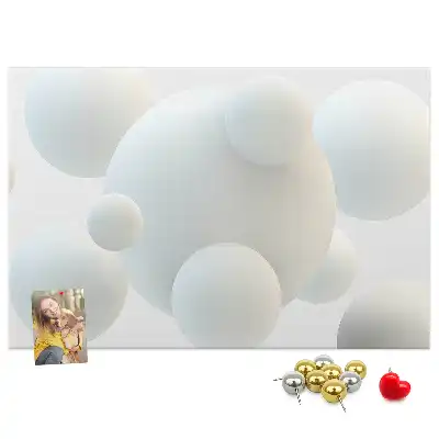 Tablou din plută cu design abstract cu mingi