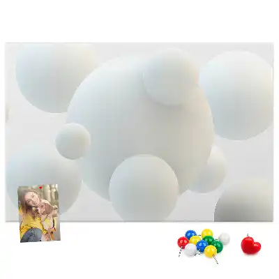 Tablou din plută cu design abstract cu mingi