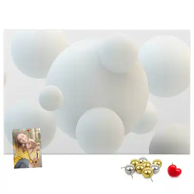 Tablou din plută cu design abstract cu mingi