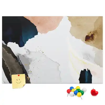 Tablă de plută cu accente picturale colorate
