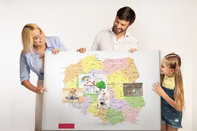 Panou din plută cu harta Poloniei