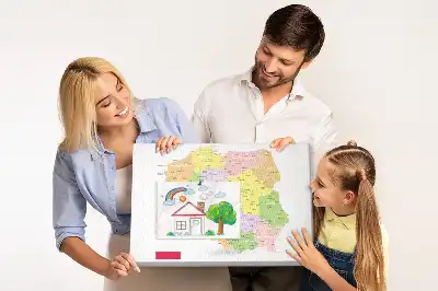 Panou din plută cu harta Poloniei