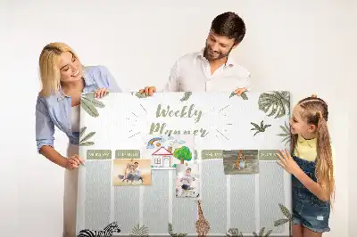 Panou din plută Safari planificator săptămânal