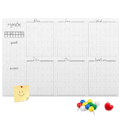 Panou de plută săptămânal tip calendar pentru perete