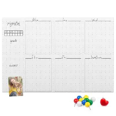 Panou de plută săptămânal tip calendar pentru perete