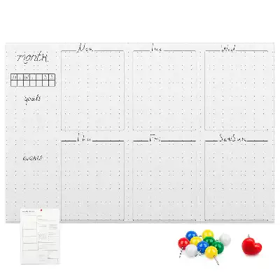 Panou de plută săptămânal tip calendar pentru perete