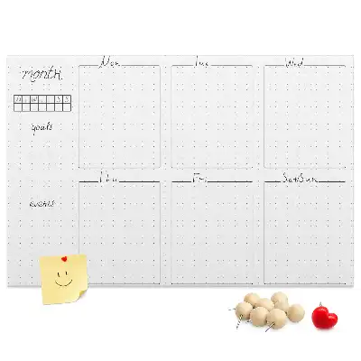 Panou de plută săptămânal tip calendar pentru perete