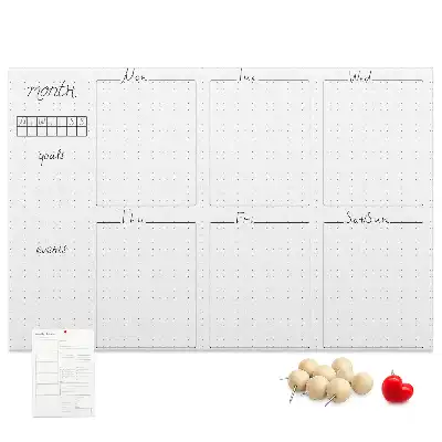 Panou de plută săptămânal tip calendar pentru perete