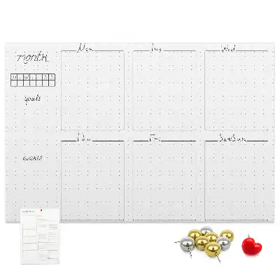 Panou de plută săptămânal tip calendar pentru perete