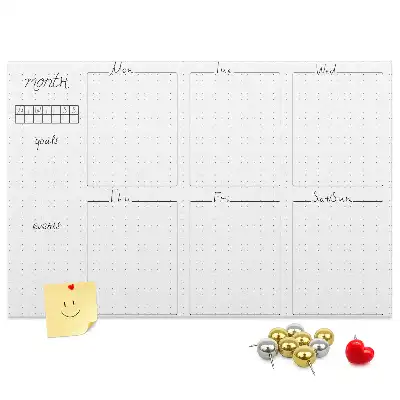 Panou de plută săptămânal tip calendar pentru perete