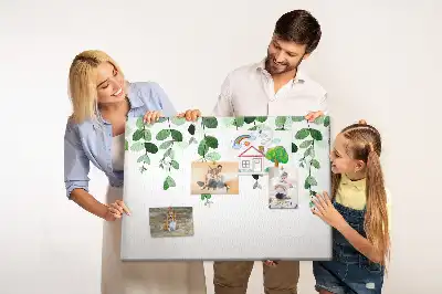 Panou din plută cu design de perete cu frunze