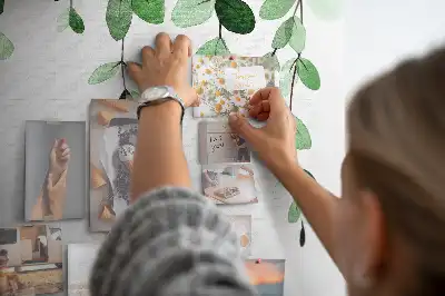 Panou din plută cu design de perete cu frunze