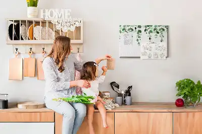 Panou din plută cu design de perete cu frunze