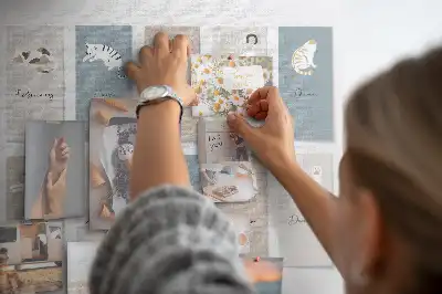 Panou din plută cu calendar și imprimeu cu pisici