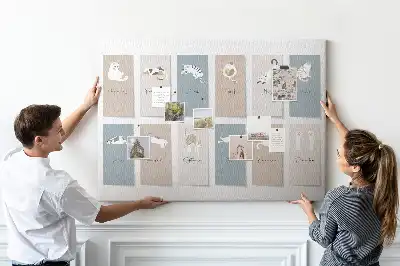 Panou din plută cu calendar și imprimeu cu pisici