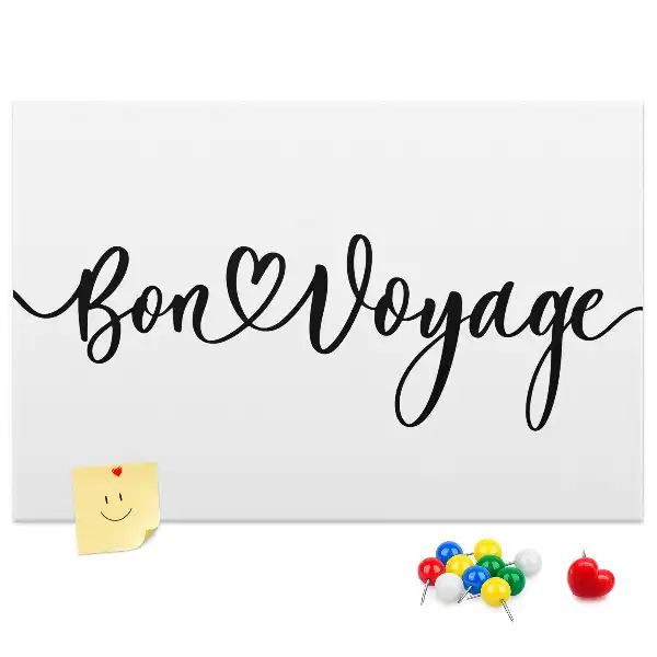 Tablă din plută cu inscripția Bon voyage