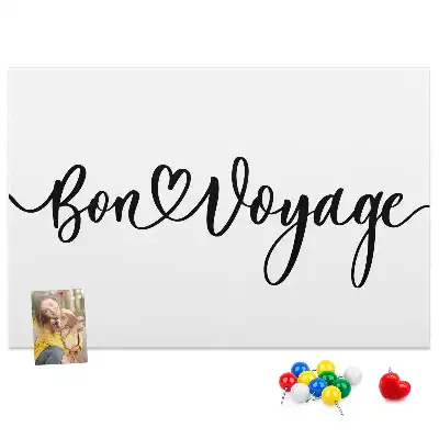 Tablă din plută cu inscripția Bon voyage