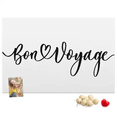Tablă din plută cu inscripția Bon voyage