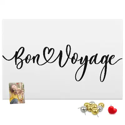 Tablă din plută cu inscripția Bon voyage