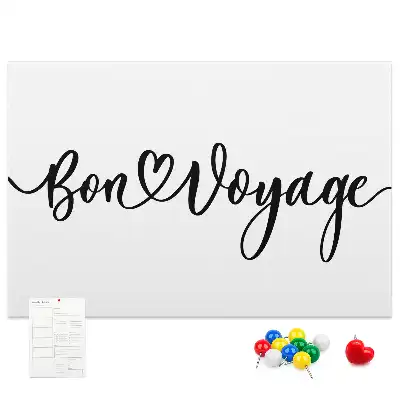 Tablă din plută cu inscripția Bon voyage