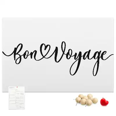 Tablă din plută cu inscripția Bon voyage