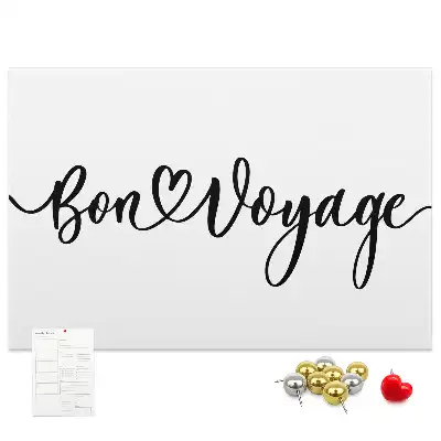 Tablă din plută cu inscripția Bon voyage