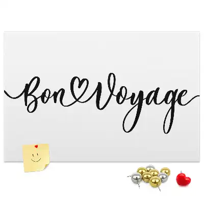 Tablă din plută cu inscripția Bon voyage