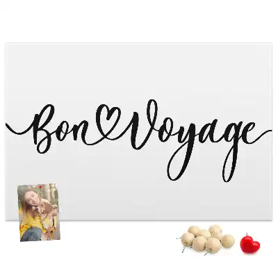 Tablă din plută cu inscripția Bon voyage