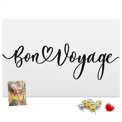 Tablă din plută cu inscripția Bon voyage