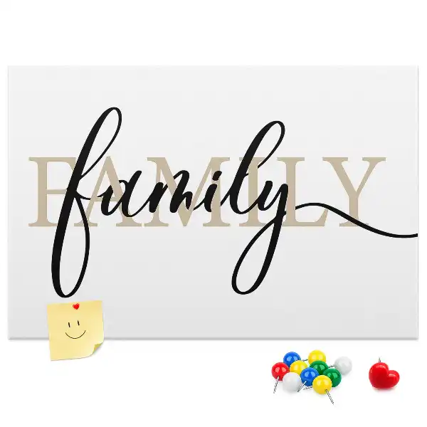Panou din plută cu mesajul Family