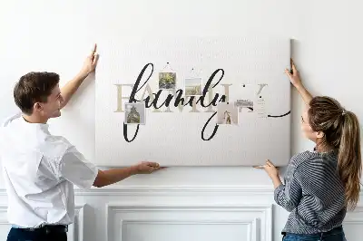 Panou din plută cu mesajul Family