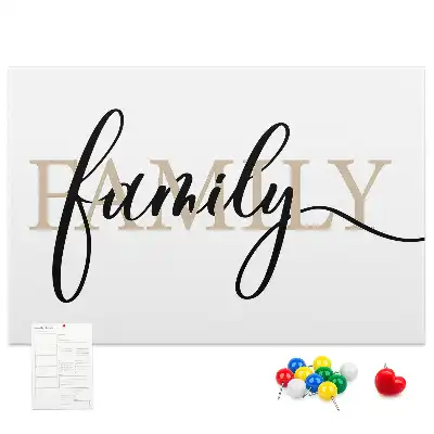 Panou din plută cu mesajul Family