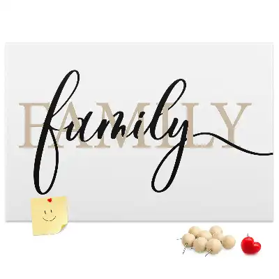 Panou din plută cu mesajul Family