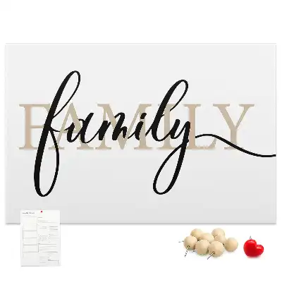 Panou din plută cu mesajul Family