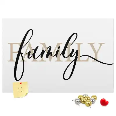 Panou din plută cu mesajul Family